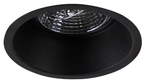 Sada 6 moderných zapustených bodových svetiel čierna AR70 - Dept