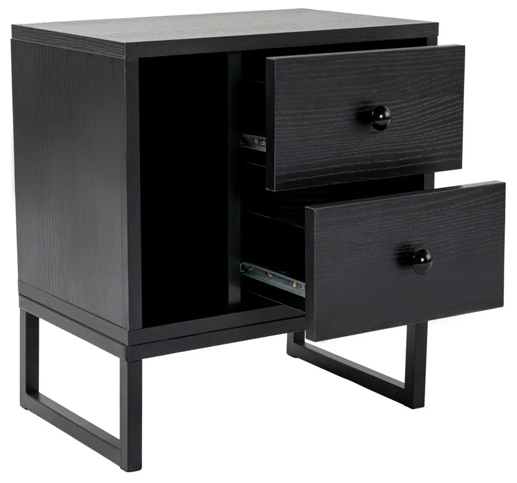 Nočný stolík Glimmer Wood Black