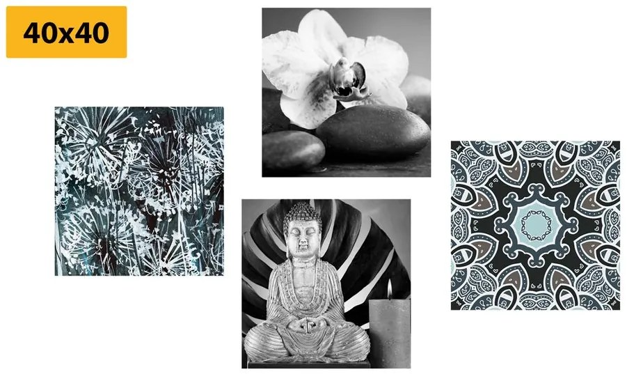 Set obrazov kompozícia Feng Shui prvkov