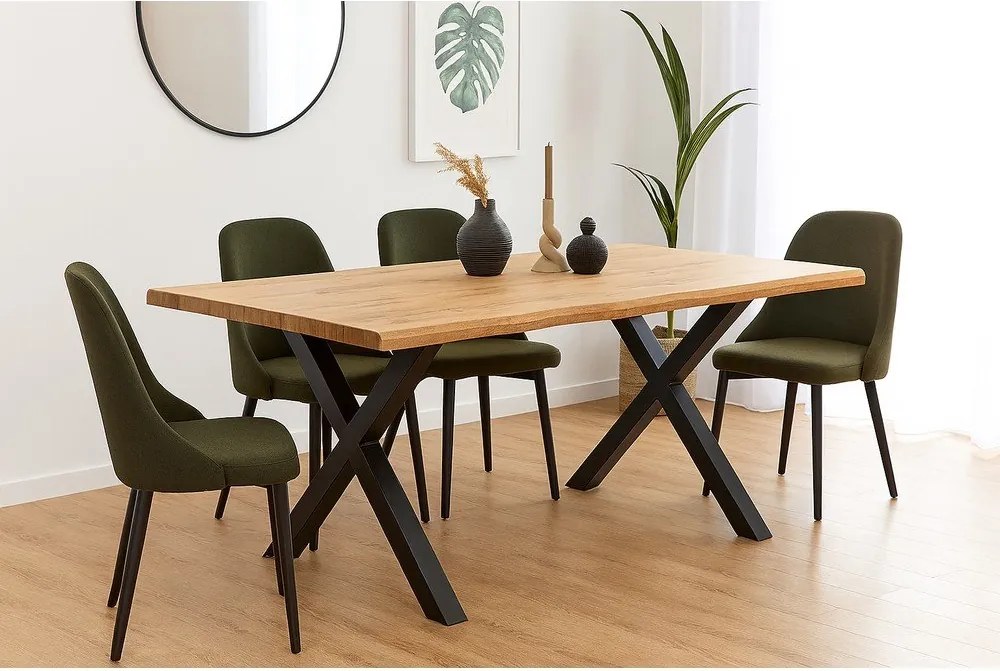 Jedálenský stôl v dekore duba 90x160 cm Kora – Bonami Essentials