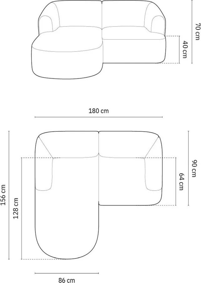 Zelená zamatová rohová pohovka (ľavý roh/s leňoškou) Campi – Cosmopolitan Design