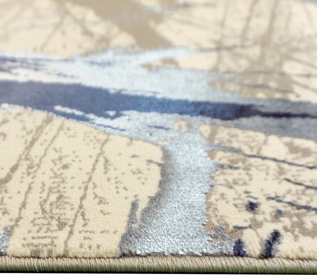 Koberec Allianz 6310 Navy – námornícka modrá a béžová, obdĺžnik Rozmer: 60x100 cm