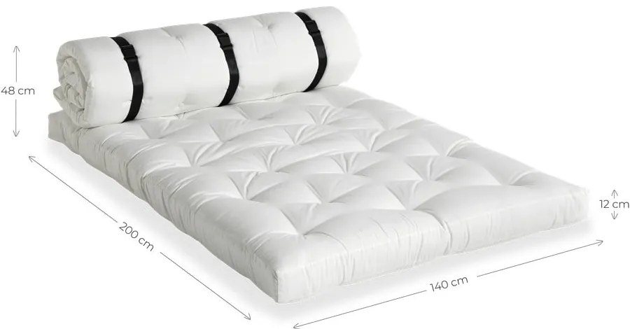 Tmavosivá rozkladacia pohovka vhodná do exteriéru Karup Design Design OUT™ Buckle Up Dark Grey