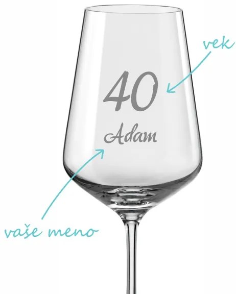 Pieskovaný pohár na víno Narodeniny