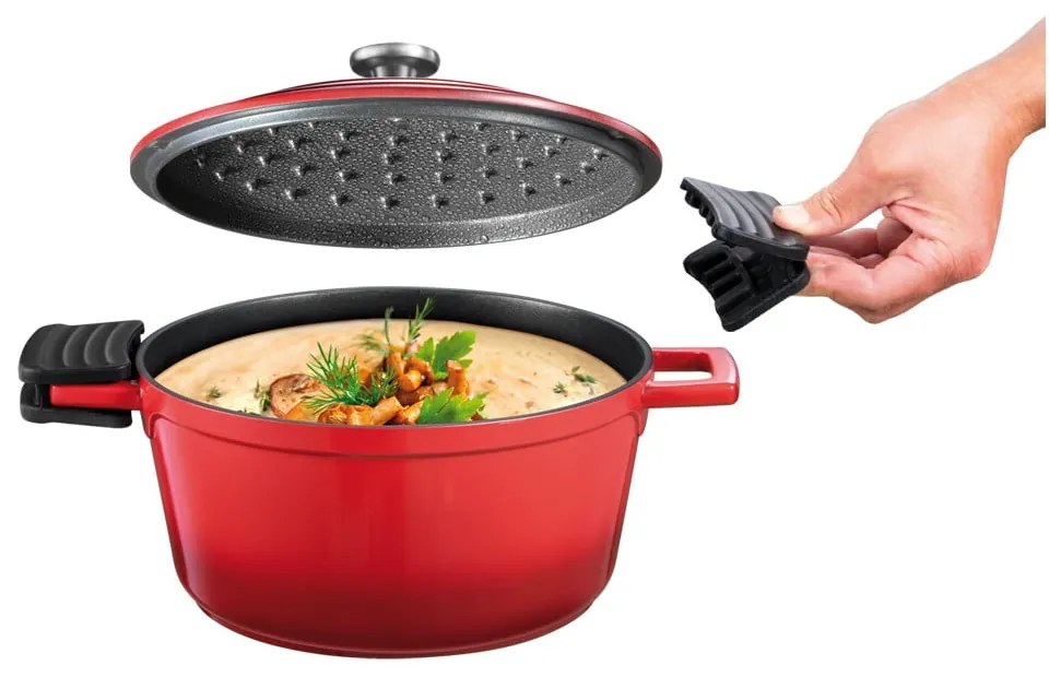 Hrniec s pokrievkou s nepriľnavým povrchom na indukciu 2.7 l Bordeaux – Tescoma