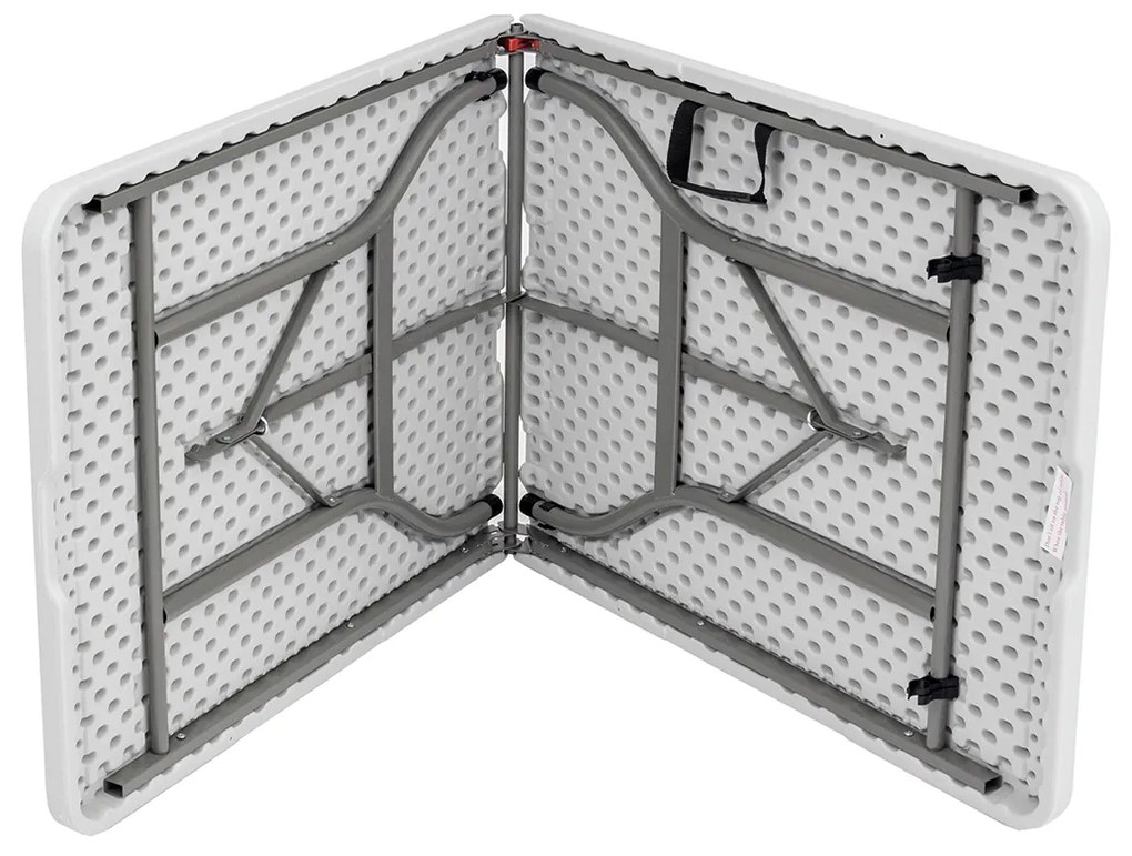 Cateringový skladací set Vivas 1+8 244x75 cm - sivá / biela