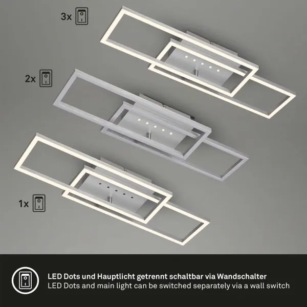 Brilo - LED stmievateľné stropné svietidlo LED/30W/230V 3000K matný chróm