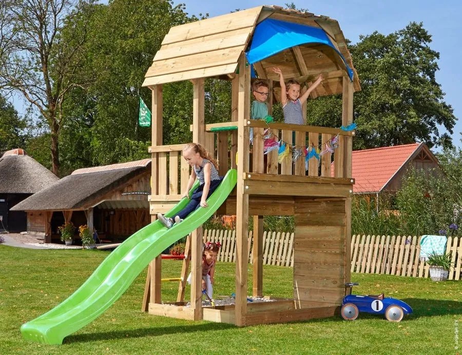 Detské ihrisko Jungle Gym Barn so šmýkalkou