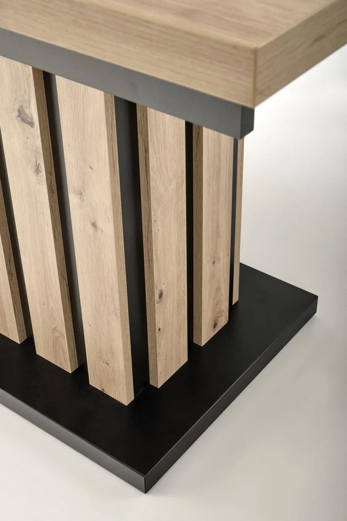 Jídelní rozkládací stůl Lamello 160/210 cm dub artisan/černý