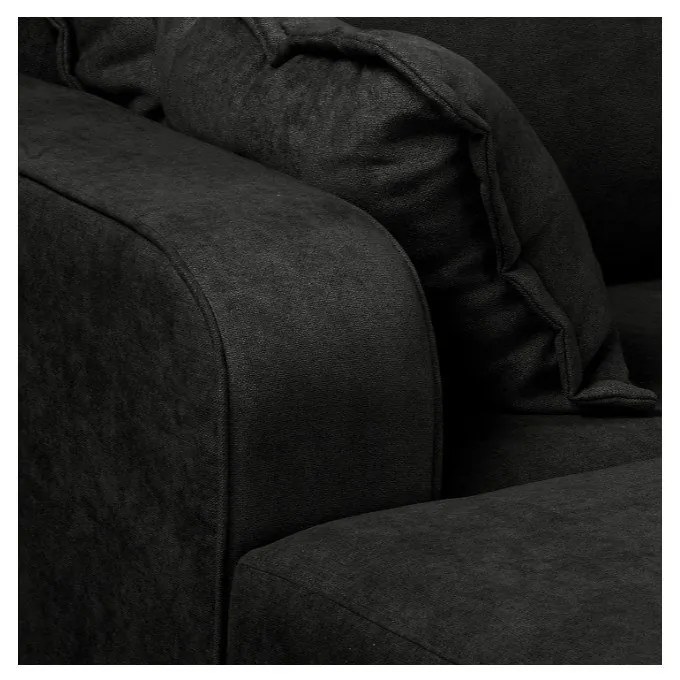 Čierna rohová pohovka (ľavý roh) Beata - Ropez