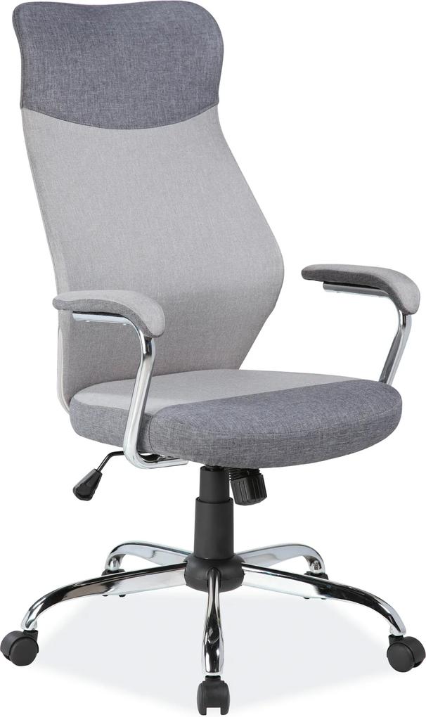 SIGNAL Q-319 kancelárska stolička s podrúčkami sivá