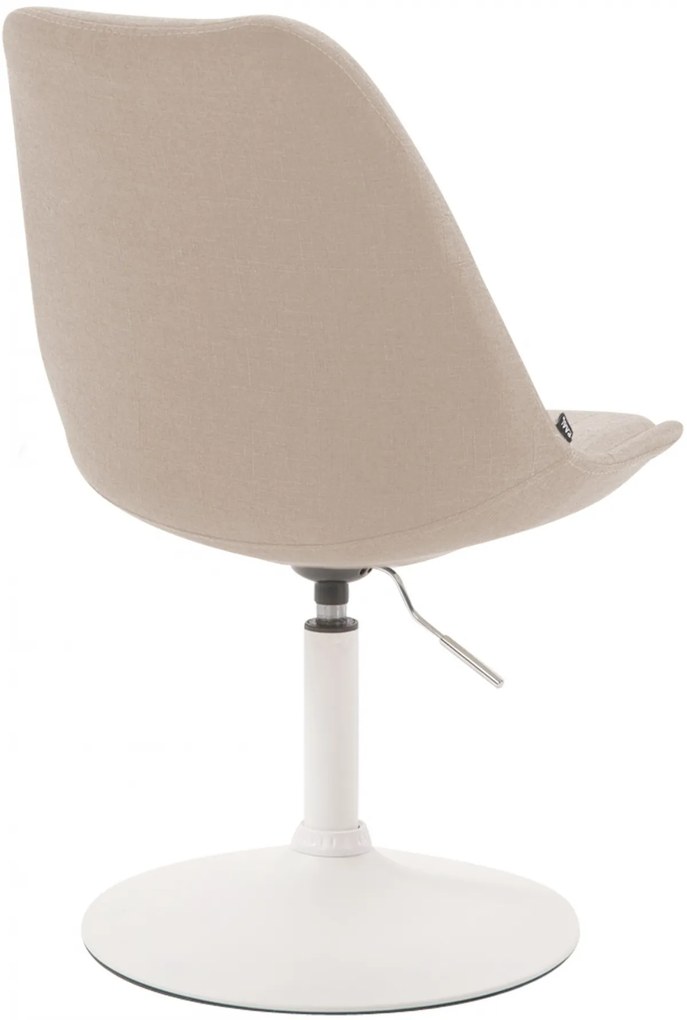 Stolička Maverick W - látka, podnož kov biela matná - Krémová