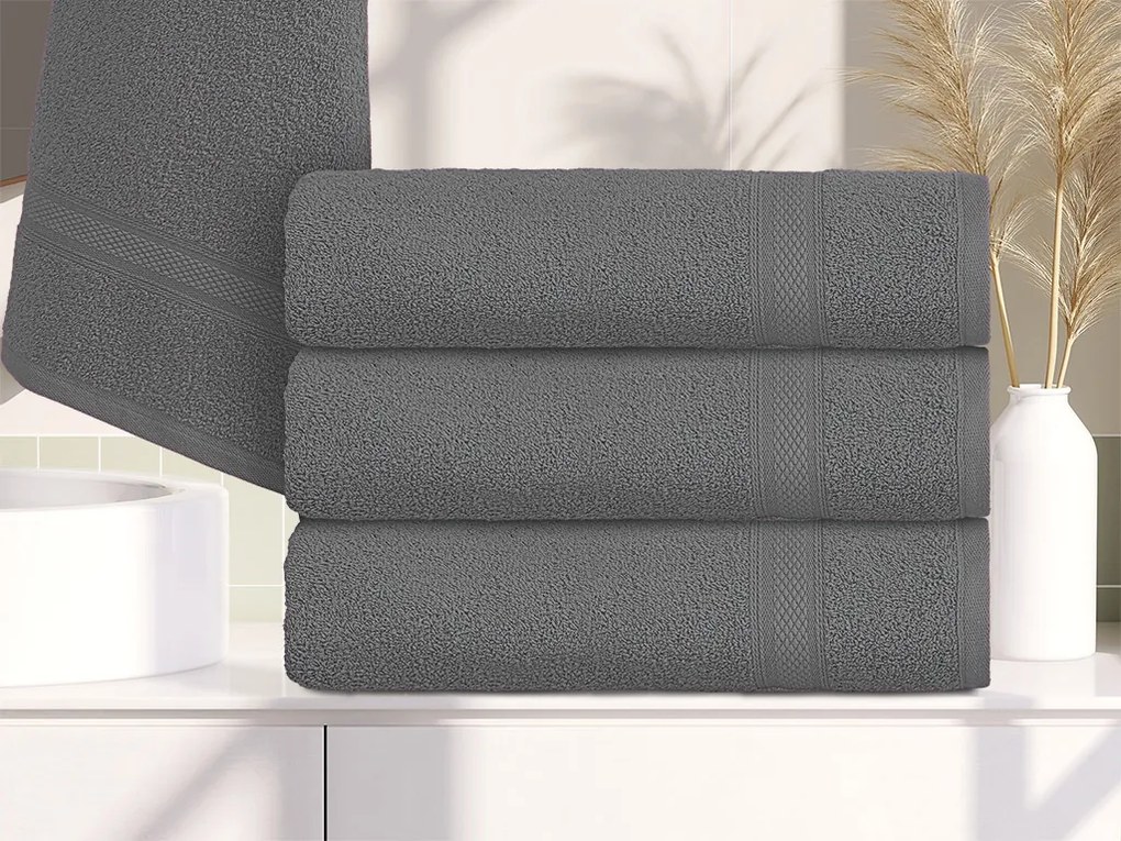 1x osuška CLARYSSE ELEGANCE 70x140 cm + 1x uterák CLARYSSE 60x110 cm 100% bavlna, sivá
