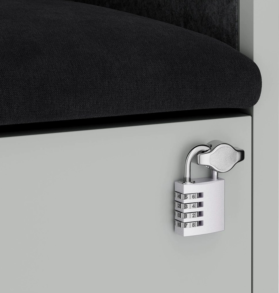 Akustická kabína SALLY MentalBox 600 mm – sivý korpus, tmavosivé sedadlo