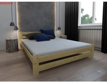 Sammer Drevená posteľ s roštom v rôznych rozmeroch ADELA ADELA 140 x 200 cm Sivá