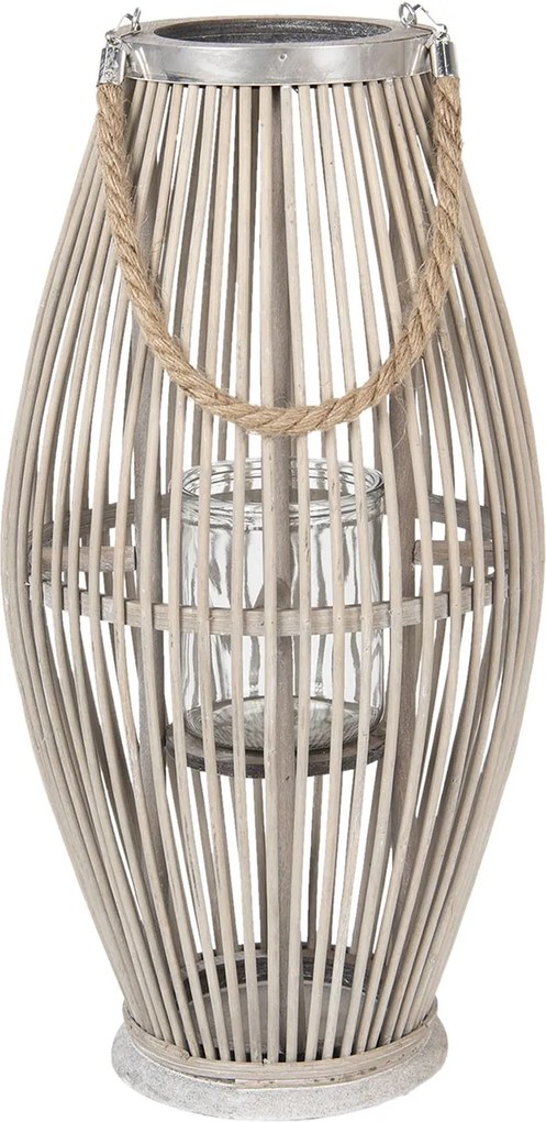 Drevená lucerna Lilli - Ø 25 * 50 cm