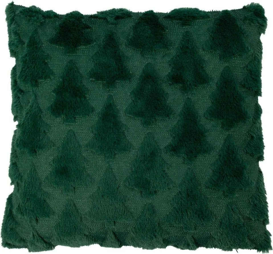 Zelený vankúš so vzorom vianočného stromčeka Christmas Tree – 45*45*10 cm