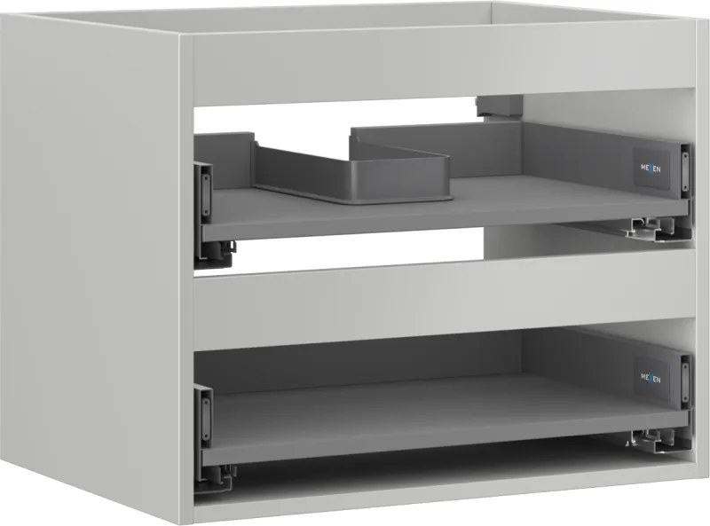 Mexen Box-A, závesná skrinka 60 cm, 2 zásuvky, matná sivá, 91AX0-0600-470-2-62