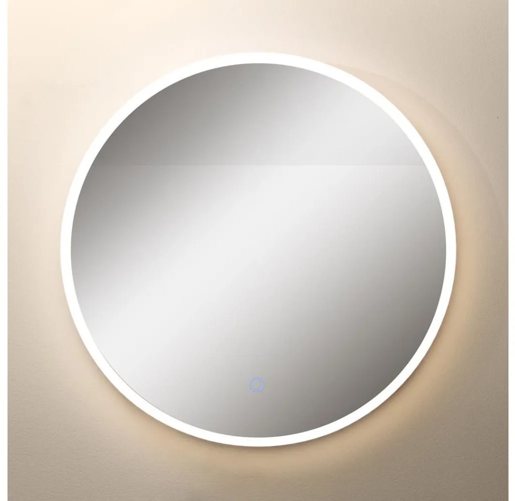 Zuma Line D2526-LED Kúp. zrkadlo s pods. 24W/230V 3000/4000/6000K IP44 biela/zl.