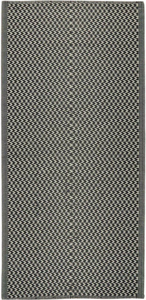 IB LAURSEN Plastový koberec Recycled Black&White 90x180 cm