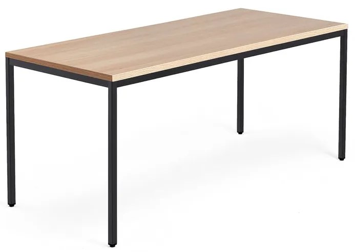 Kancelársky pracovný stôl QBUS, 1800x800 mm, dub/čierna