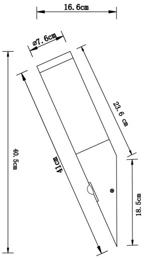 GLOBO 3157S - Vonkajšie svietidlo DACIA 1xE27/60W/230V IP44
