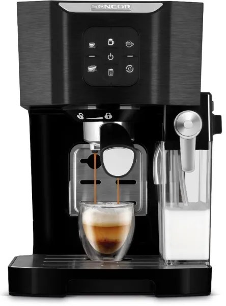 Sencor - Pákový espresso kávovar 1450W/230V čierny/matný chróm