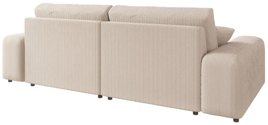 Béžová menčestrová rohová pohovka (variabilná) Justin – Ropez