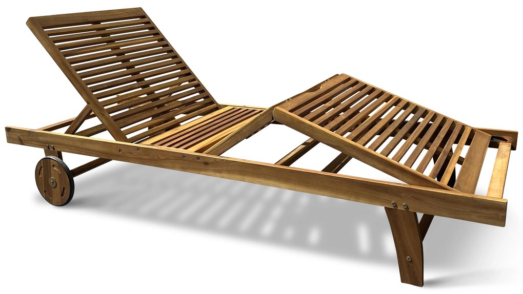 Noela Záhradné drevené polohovacie lehátko Kory