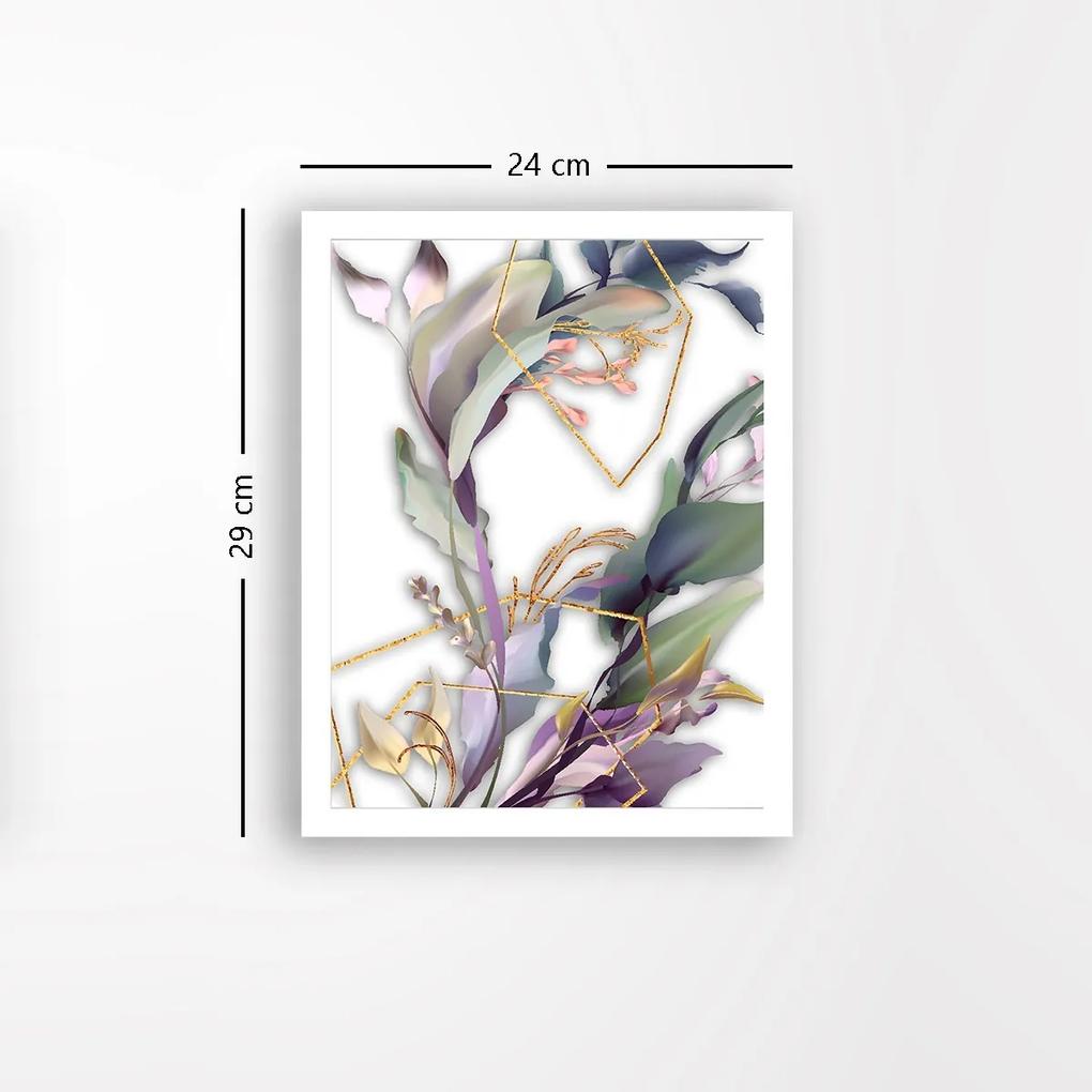 Nástenný obraz Bakala 24x29 cm biely/fialový