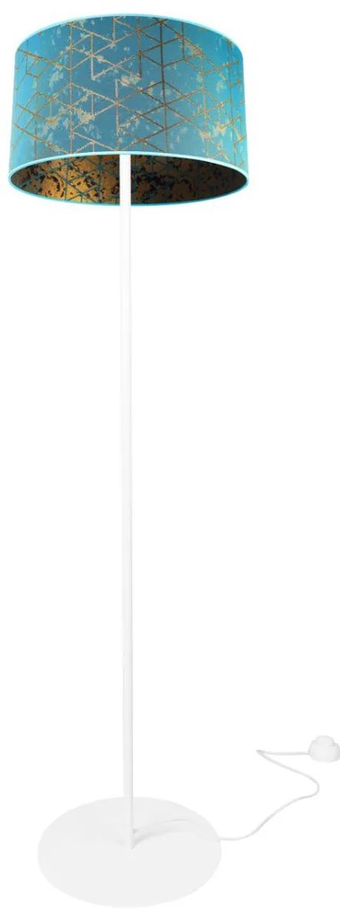 Stojacia lampa Werona, 1x textilné tienidlo so vzorom (výber zo 6 farieb), (výber z 3 farieb konštrukcie)