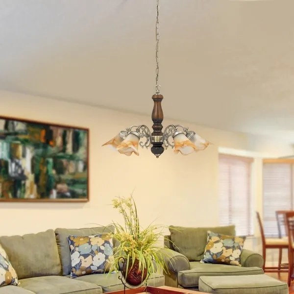 Rabalux 7095 - Luster na reťazi RUSTIC 3 5xE14/40W/230V