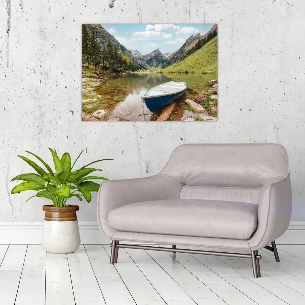 Obraz - Seealpsee, jazero Švajčiarska (70x50 cm)