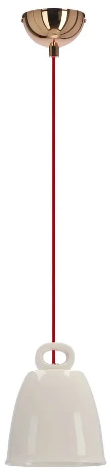 Biele závesné svietidlo s keramickým tienidlom Sewilla – Candellux Lighting