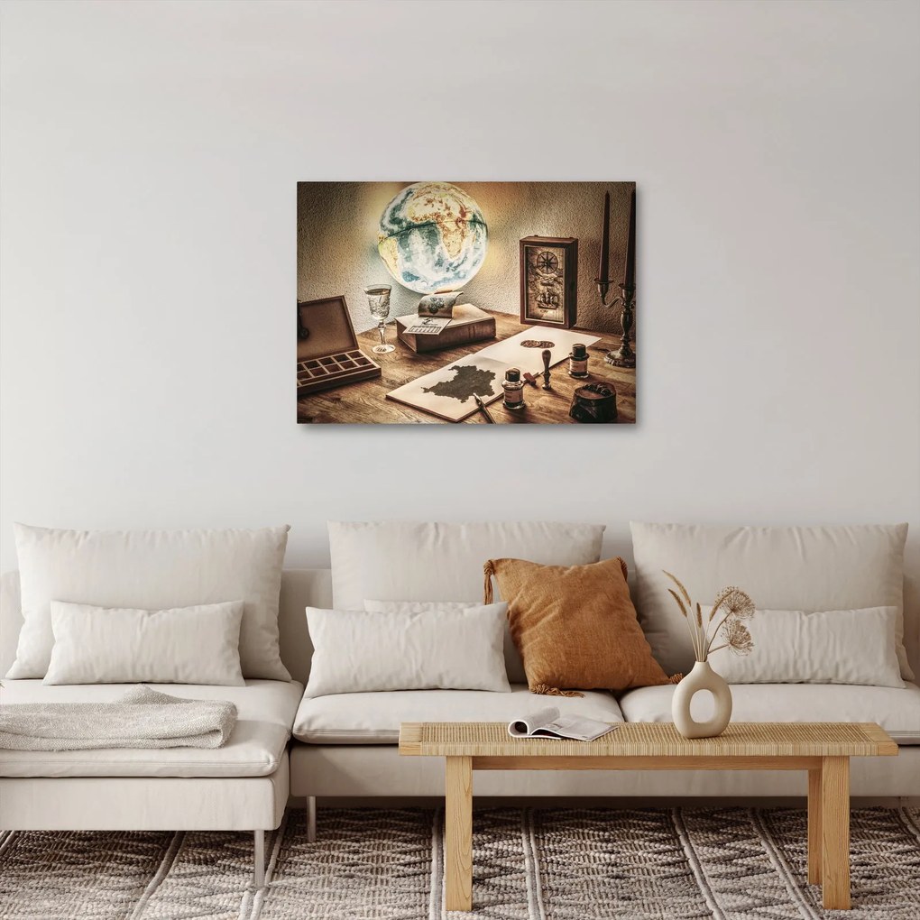 Obraz - cestovateľský stôl (70x50 cm)