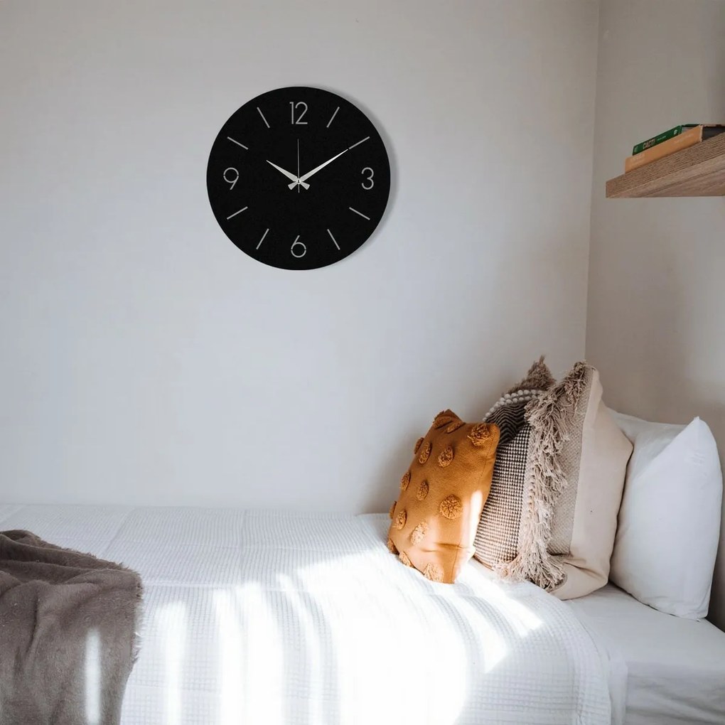 Nástenné hodiny Trevwela, Black, 48 x 48 cm cm