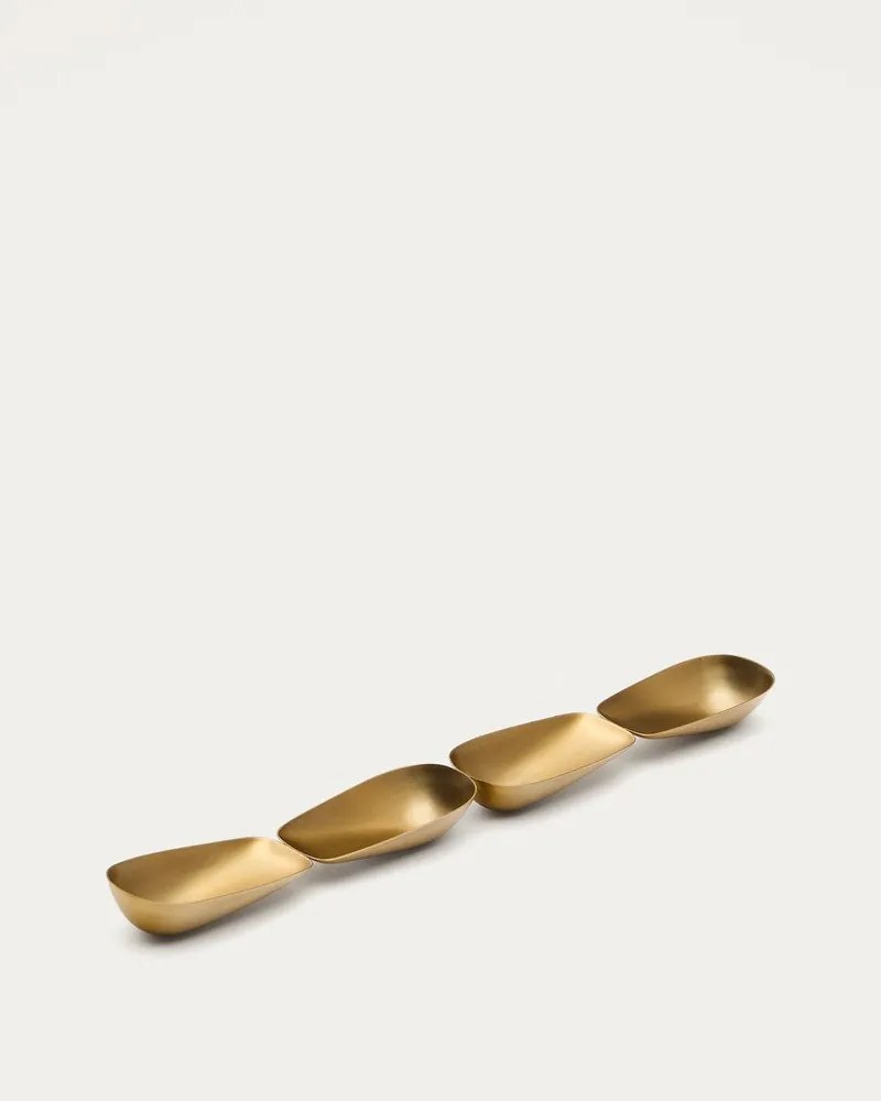 Servírovacia miska z nehrdzavejúcej ocele v zlatej farbe Aruc – Kave Home