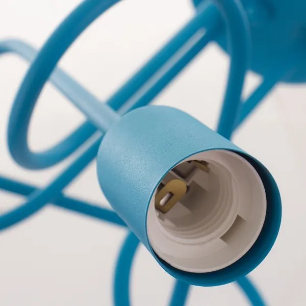 LED Detský prisadený luster OXFORD 3xE27/15W/230V modrý