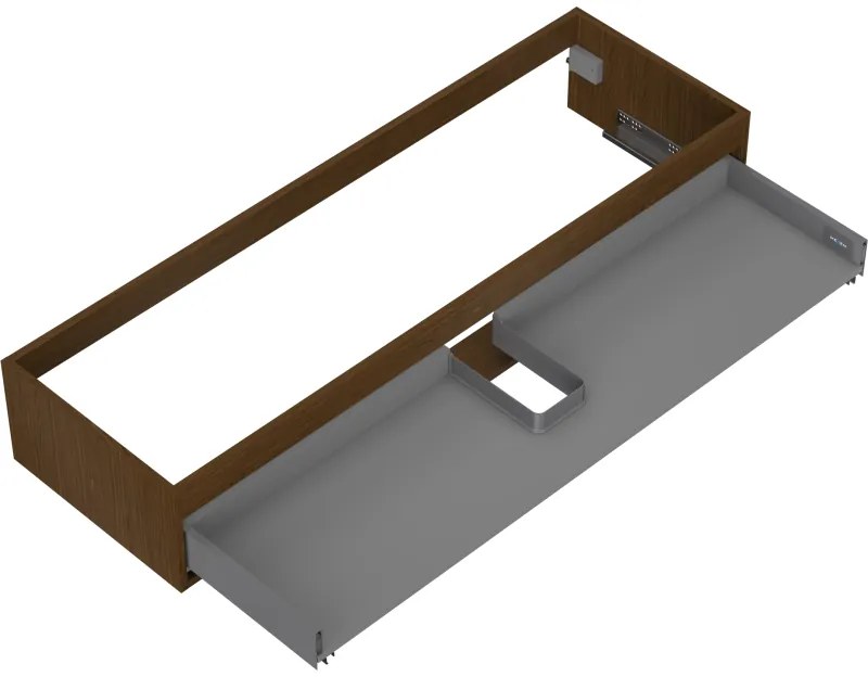 Mexen Box-A, závesná skrinka 140 cm, 1 zásuvka, orech, 91AX0-1400-235-1-86