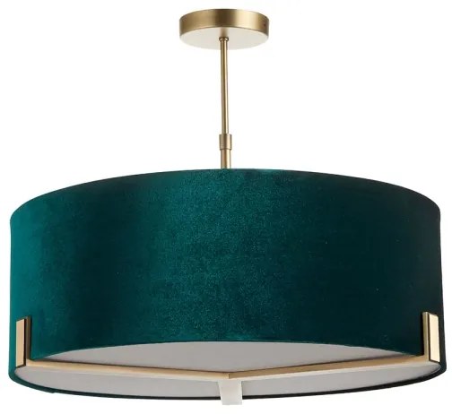 Endon 95839 - Luster na tyči HAYFIELD 3xE27/40W/230V mosadz/zelená