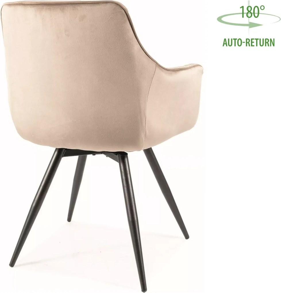 SI Mango Velvet stolička tmavá béžová