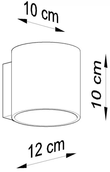Sollux SL.0486 - Nástenné svietidlo ORBIS 1xG9/40W/230V betón
