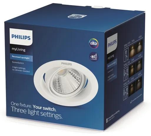 Philips 8718696173770 Zapustené svietidlo Pomeron LED 3W, 200lm, 2700K, biela