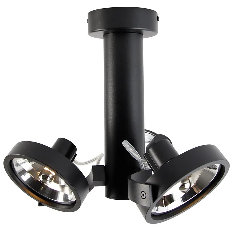 Moderné bodové svietidlo čierne nastaviteľné 3-svetelné - Goes