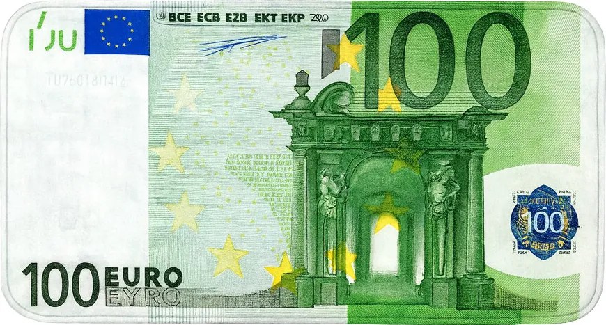 MK Original: Produkty s rodokmenem, Protišmyková predložka Bankovka, 50x80, zelená, chodba / predsieň
