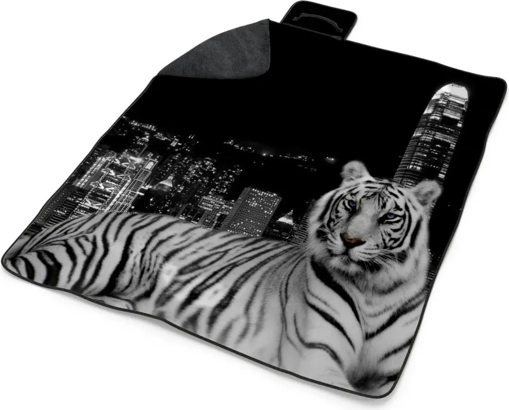 Sablio Plážová deka Mestský tiger: 200x140 cm