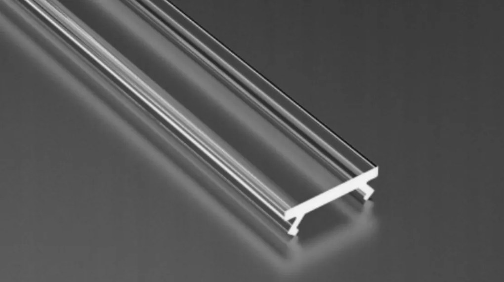 Tienidlo pre LED profil typu X, priehľadné, 2m, priehľadný kryt Lumines