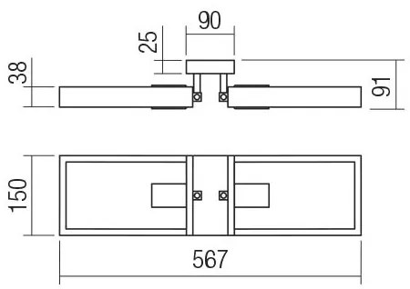 Redo 01-1968 - Stropné svietidlo TIMBER 2xE27/42W/230V buk