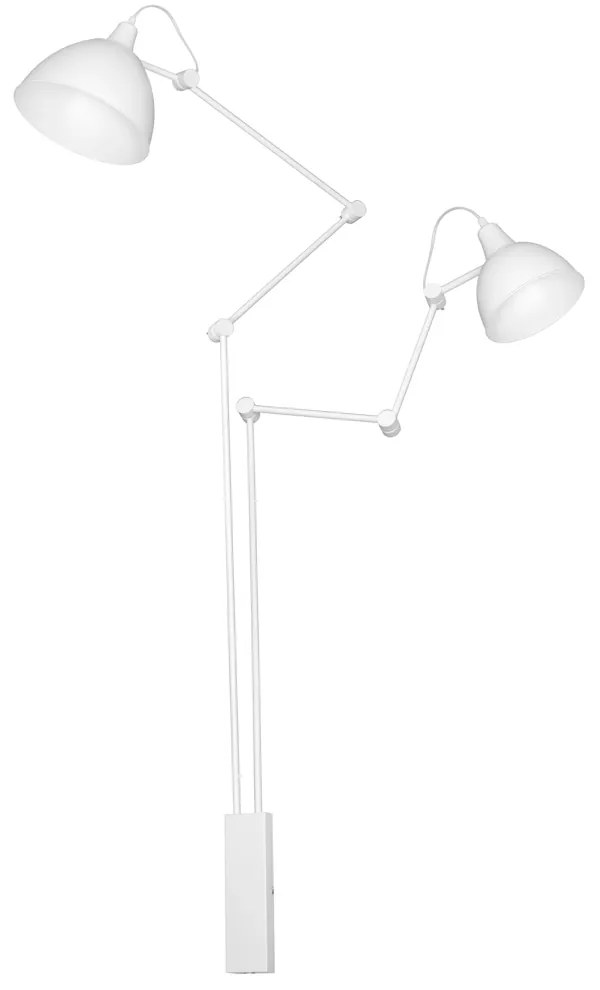 AIDA | biela industriálna nástenná lampa Farba: Biela, Rozmer: 150x190x90