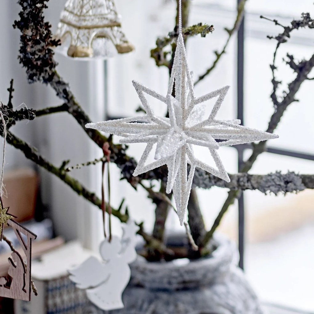 Bloomingville Vianočná ozdoba Chue Silver 15 cm